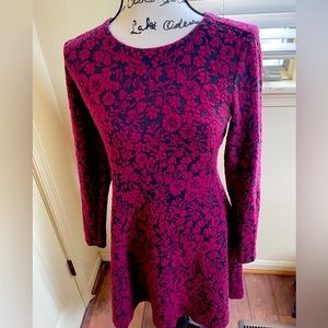 Loft red holiday dress, size 4